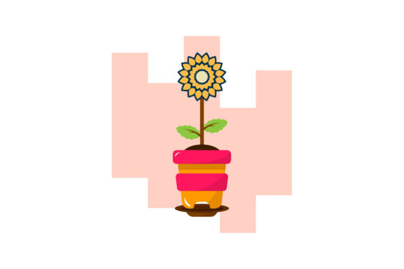 Cute Flowers Rectangle Style Graphics and Illustrations Review