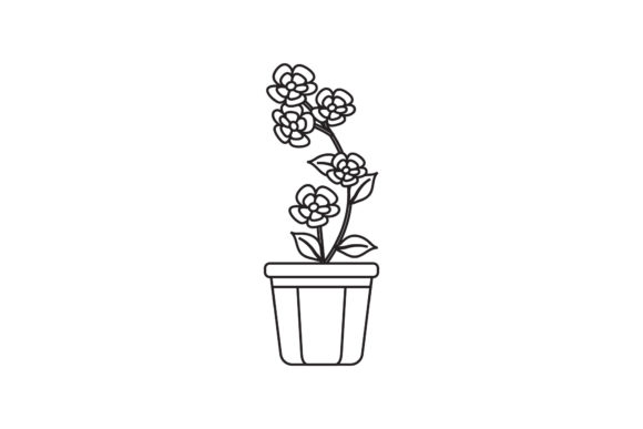 Flowers Beauty Cute Icon Line Style Graphics Freebies Review