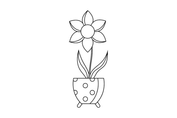 Flowers Beauty Pot Plant Outline Review