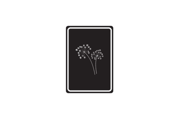 Flowers Card White Line Styles for Graphics and Illustrations