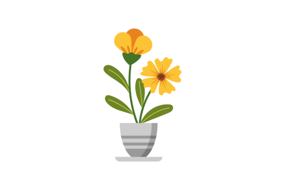 Flowers Pot Garden Yellow Embroidery Review