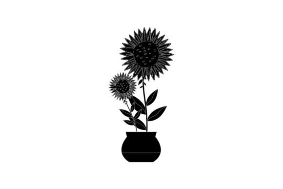 Flowers Pot Spring Nature Black Style Graphics Freebies Review