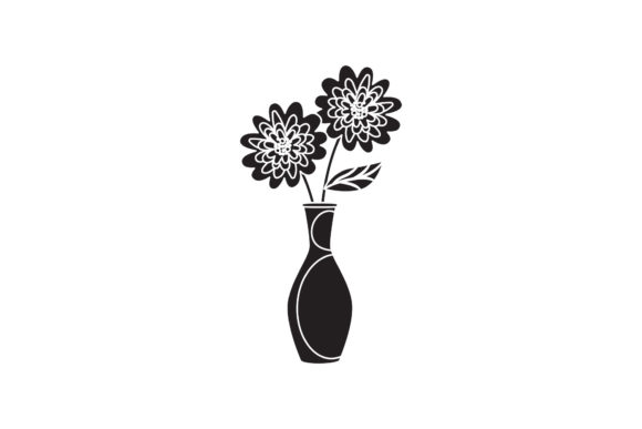 Purple Flowers Vector White Line Style Graphics and Freebies