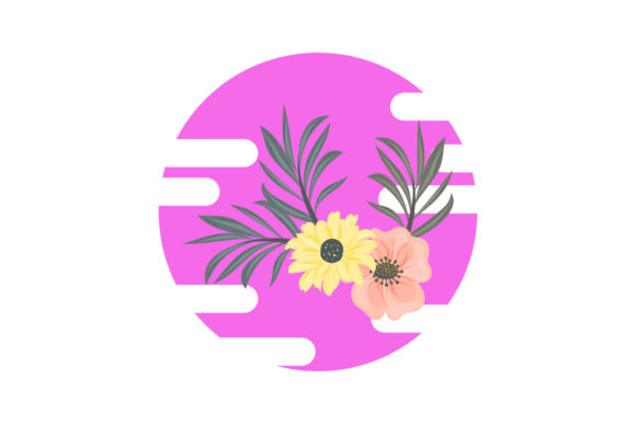Two Flowers Vector Graphics for Handmade Illustrations