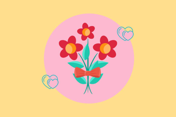 Wedding Flowers Bouquet Beautiful Decor for Graphics