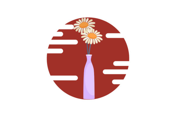 Zinnia Flowers Icon Graphics and Illustrations Review